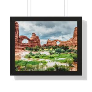 Arches National Park Poplar Wood Frame Print by Dipaliz - 20’’ x 16’’ / Black - Prints