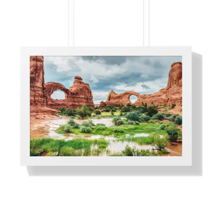 Arches National Park Poplar Wood Frame Print by Dipaliz - 24″ x 16″ / White - Prints