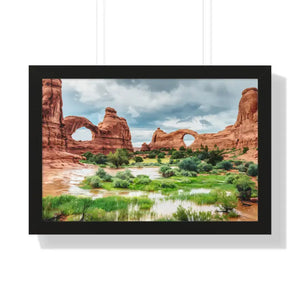 Arches National Park Poplar Wood Frame Print by Dipaliz - 24″ x 16″ / Black - Prints
