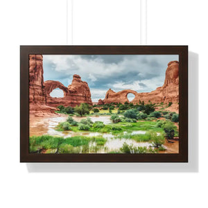Arches National Park Poplar Wood Frame Print by Dipaliz - 24″ x 16″ / Walnut - Prints