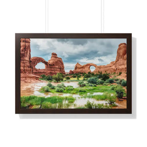 Arches National Park Poplar Wood Frame Print by Dipaliz - 30’’ x 20’’ / Walnut - Prints