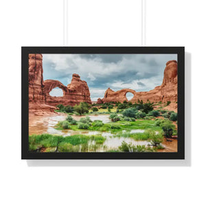 Arches National Park Poplar Wood Frame Print by Dipaliz - 30’’ x 20’’ / Black - Prints