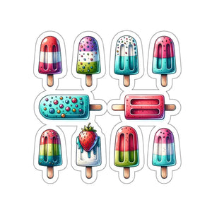 Paper Products - Fruity Summer Popsicles Kiss Cut Stickers - Dipaliz