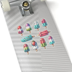 Paper Products - Fruity Summer Popsicles Kiss Cut Stickers - Dipaliz 6’’ × / Transparent
