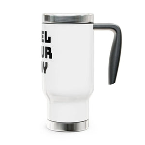 Glossy White Enamel Travel Mug 14oz - Stainless Steel - Dipaliz - Canteens