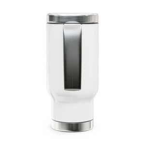 Glossy White Enamel Travel Mug 14oz - Stainless Steel - Dipaliz - Canteens