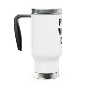 Glossy White Enamel Travel Mug 14oz - Stainless Steel - Dipaliz - Canteens