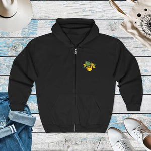 Cozy Full-zip Hoodie - Hand-embroidered Sloth - Dipaliz - Hoodies - s