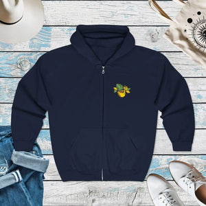Cozy Full-zip Hoodie - Hand-embroidered Sloth - Dipaliz - Hoodies - s
