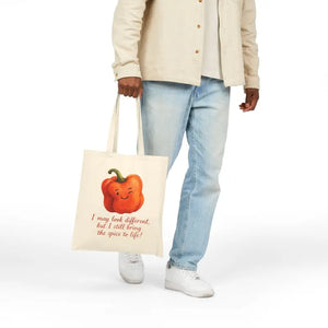 Bell Pepper Tote - Playful Eco Friendly Bag - Dipaliz - Natural / 15’’ x 16’’ - Shopping Totes
