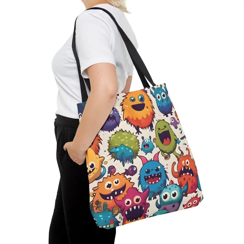 Whimsical Monster Tote: Embrace the Colorful 2024 Fashion Trend - Large Bags