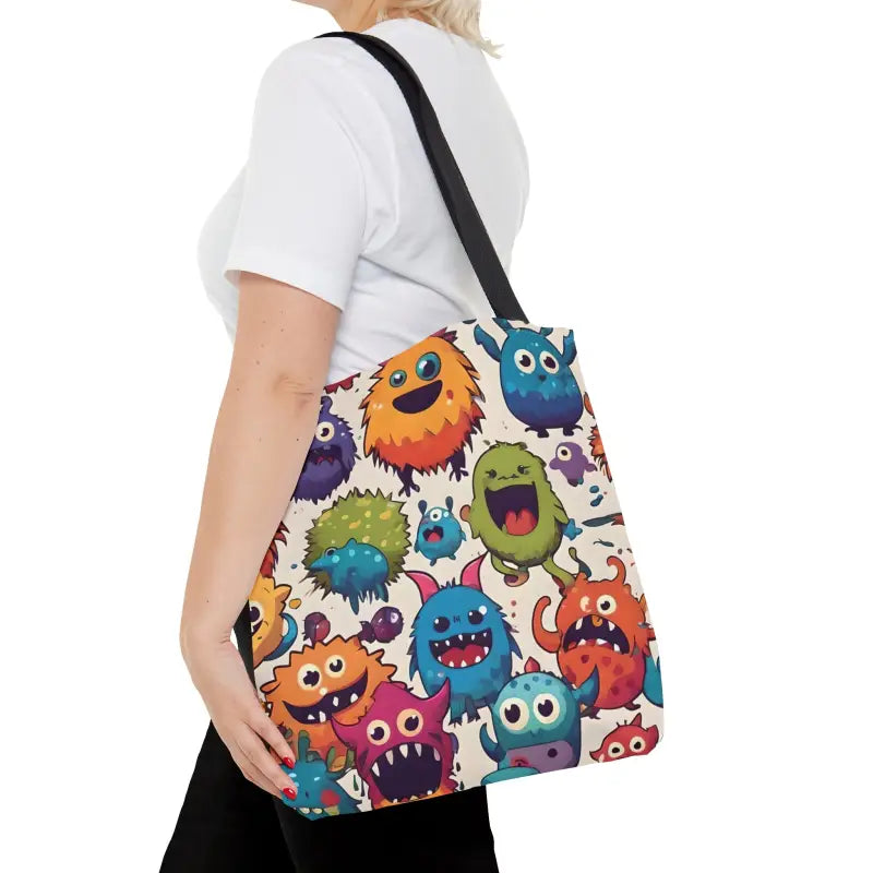 Whimsical Monster Tote: Embrace the Colorful 2024 Fashion Trend - Medium Bags