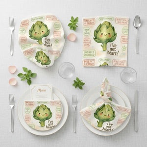Organic Artichoke Napkins – Set of 4 Home Decor - Dipaliz - Cloth