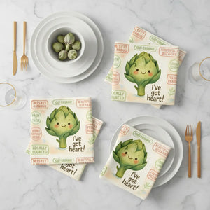 Organic Artichoke Napkins – Set of 4 Home Decor - Dipaliz - Cloth