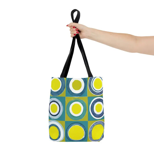 Groove in Style: Green Abstract Print Tote Bag by Dipaliz - Small Bags