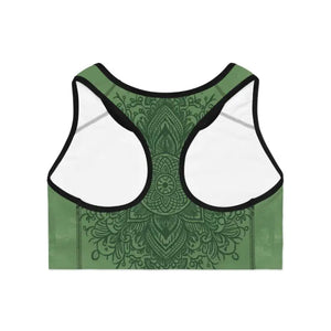Green Sports Bra High Performance Bold Fashion Style - Dipaliz - Bras
