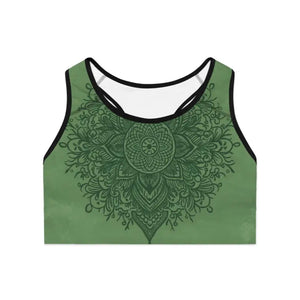 Green Sports Bra High Performance Bold Fashion Style - Dipaliz - Bras