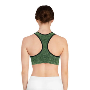 Green Sports Bra High Performance Bold Fashion Style - Dipaliz - Bras