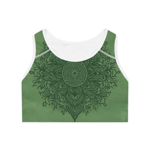 Green Sports Bra High Performance Bold Fashion Style - Dipaliz - Bras