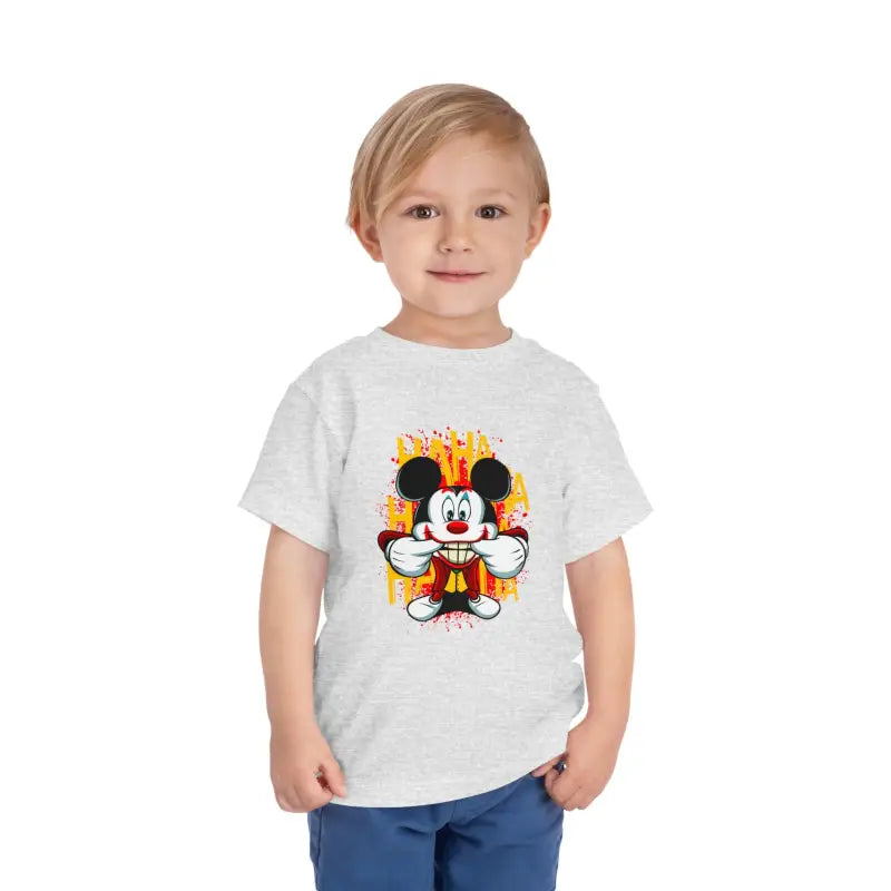 Funky Mouse Short Sleeve Tee for Toddlers - Ultimate Cool Vibes! - Athletic Heather / 2t Kids Clothes