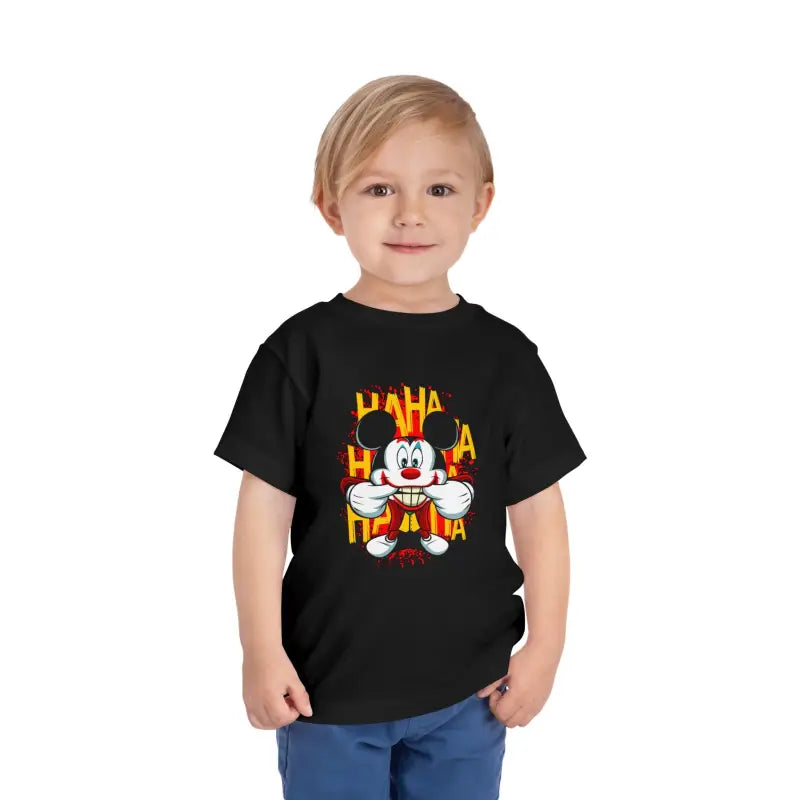 Funky Mouse Short Sleeve Tee for Toddlers - Ultimate Cool Vibes! - Black / 2t Kids Clothes