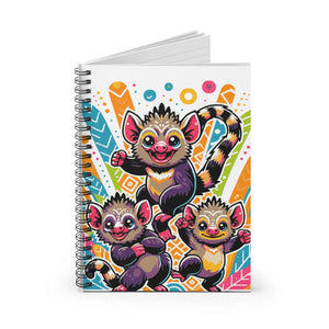 Vibrant Ruled Line Notebook - Funny Animals Creative Style - Dipaliz - Notebooks & Notepads