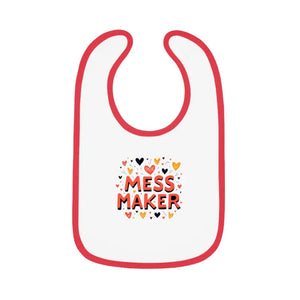 Adorable Baby Bib - Playful Style Messy Mealtimes - Dipaliz - White/red / one Size - Bibs