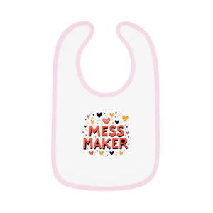 Adorable Baby Bib - Playful Style Messy Mealtimes - Dipaliz - White/pink / one Size - Bibs