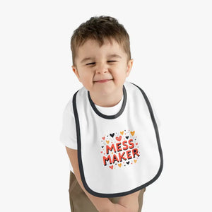 Adorable Baby Bib - Playful Style Messy Mealtimes - Dipaliz - White/black / one Size - Bibs