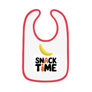 Snack Time Baby Bib Tee - Mess Free Meals - Dipaliz - White/red / one Size - Bibs