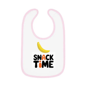 Snack Time Baby Bib Tee - Mess Free Meals - Dipaliz - White/pink / one Size - Bibs