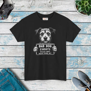 Playful Mischievous Pup Heavy Cotton Tee - Dipaliz - T-shirts - s