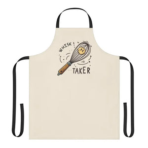 Funny Baking Apron Whisk Taker Design 5 Color Straps Dipaliz - one Size / Black - Aprons