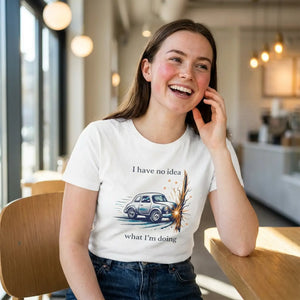 Funny Car Vintage Crash Graphic Tee Cotton Shirt - Dipaliz - s / White - T-shirt