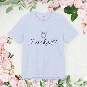 Funny Engagement Announcement Tee for Unforgettable Celebrations - Dipaliz - Heather Prism Blue / Xs - T-shirts