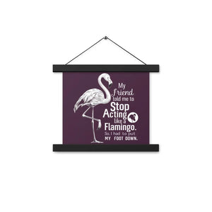 Creative Flamingo Poster – Wooden Hanger Piece - Dipaliz - Posters Prints & Visual Artwork