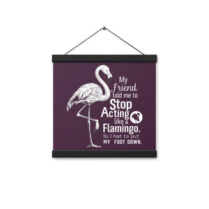 Creative Flamingo Poster – Wooden Hanger Piece - Dipaliz - Posters Prints & Visual Artwork