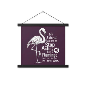 Creative Flamingo Poster – Wooden Hanger Piece - Dipaliz - Posters Prints & Visual Artwork