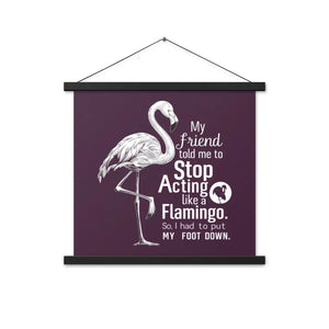 Creative Flamingo Poster – Wooden Hanger Piece - Dipaliz - Posters Prints & Visual Artwork