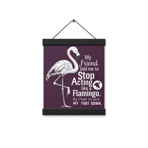 Creative Flamingo Poster – Wooden Hanger Piece - Dipaliz - Posters Prints & Visual Artwork