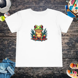 Funny Frog Toddler Short Sleeve Tee - Whimsical Comfort - Dipaliz - 2t / White - T-shirts