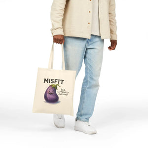 Eggplant Cotton Canvas Tote - Farmers Markets Fun - Dipaliz - Shopping Totes
