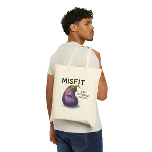 Eggplant Cotton Canvas Tote - Farmers Markets Fun - Dipaliz - Shopping Totes