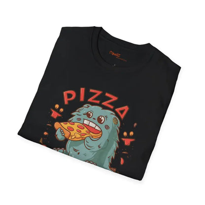 Unleash the Pizza Monster: Cozy Cotton Tee for All - T-shirt