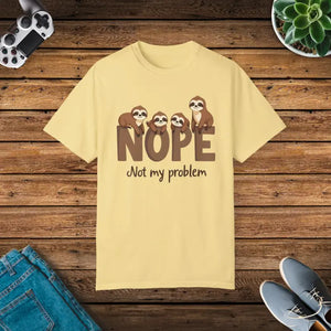Funny Sloth Graphic Tee - Unisex Relaxed Vibes - Dipaliz - Butter / s - T-shirts
