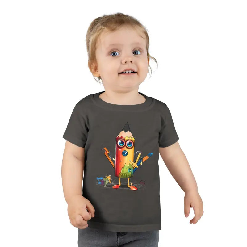 Endless Fun with Walking Talking Pencil Toddler T-shirt! - Charcoal / 5t Kids Clothes