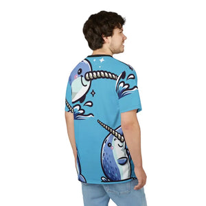 Whale Wonderland Tee Light Fabric Fun Unisex Aop Shirt - Dipaliz - T-shirts