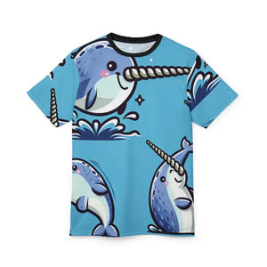 Whale Wonderland Tee Light Fabric Fun Unisex Aop Shirt - Dipaliz - T-shirts
