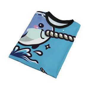 Whale Wonderland Tee Light Fabric Fun Unisex Aop Shirt - Dipaliz - T-shirts
