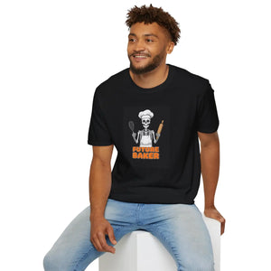 Cute Skeleton Chef Kids Tee - Soft Future Baker - Dipaliz - T-shirts